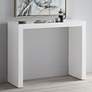 1_55 Downing Street Jessa 50" Wide Modern Gloss White Bar Table