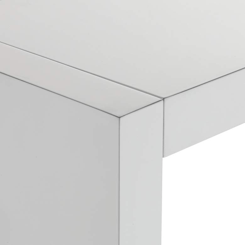 Image 3 55 Downing Street Jessa 50" Wide Modern Gloss White Bar Table more views