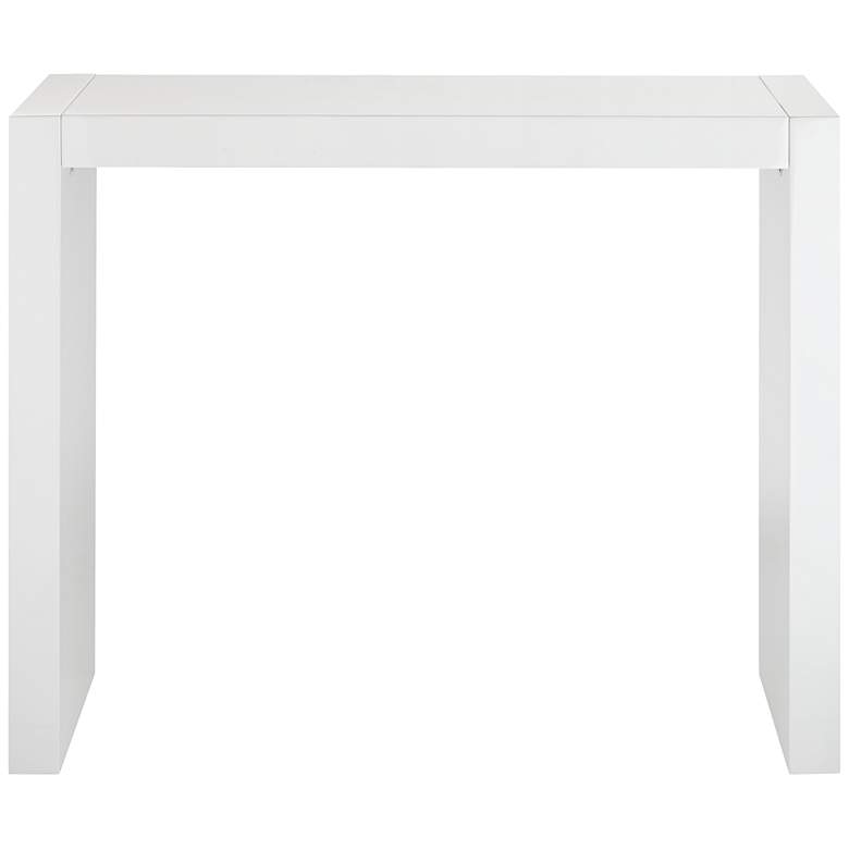 Image 4 55 Downing Street Jessa 50" Wide Modern Gloss White Bar Table more views