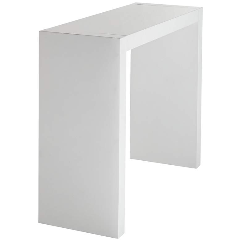 Image 5 55 Downing Street Jessa 50" Wide Modern Gloss White Bar Table more views