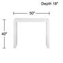 6_55 Downing Street Jessa 50" Wide Modern Gloss White Bar Table more views