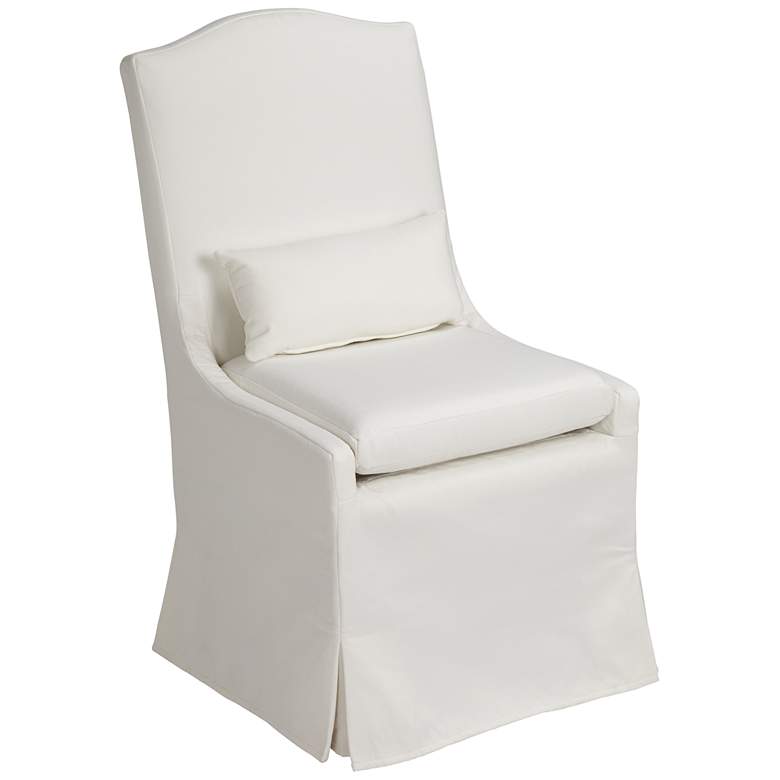 Image 3 55 Downing Street Juliete Peyton Pearl Slipcover Dining Chair