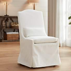 Image2 of 55 Downing Street Juliete Peyton Pearl Slipcover Dining Chair