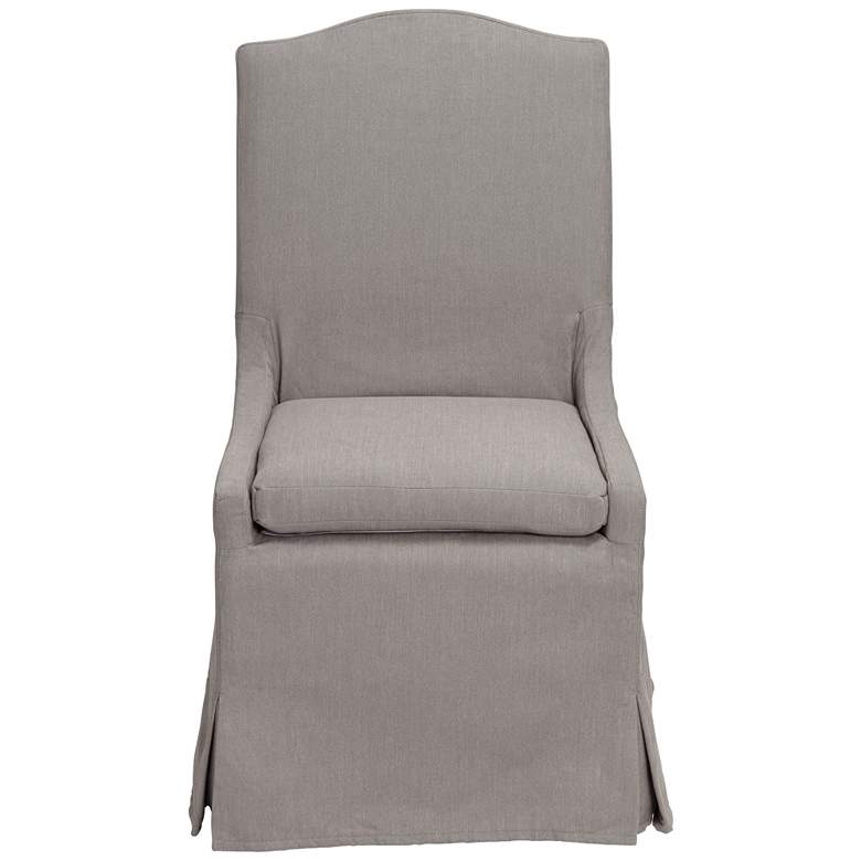 Image 6 55 Downing Street Juliete Peyton Slate Gray Slipcover Dining Chair more views