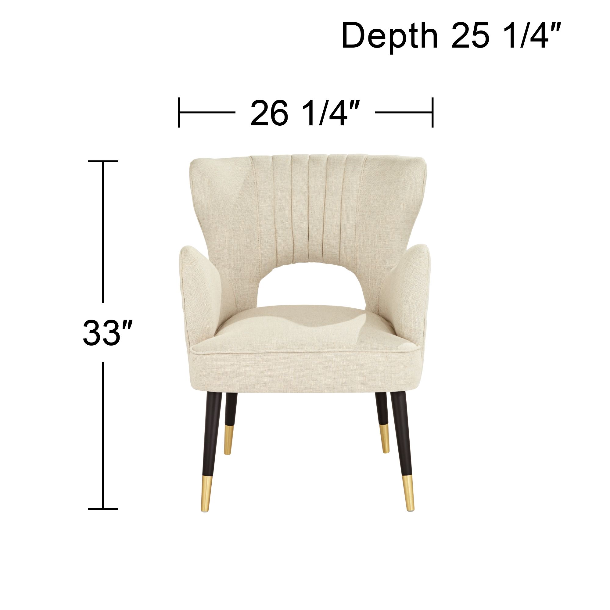 55 Downing Street Kara 26 1/4" Wide Oatmeal Fabric Modern Armchair