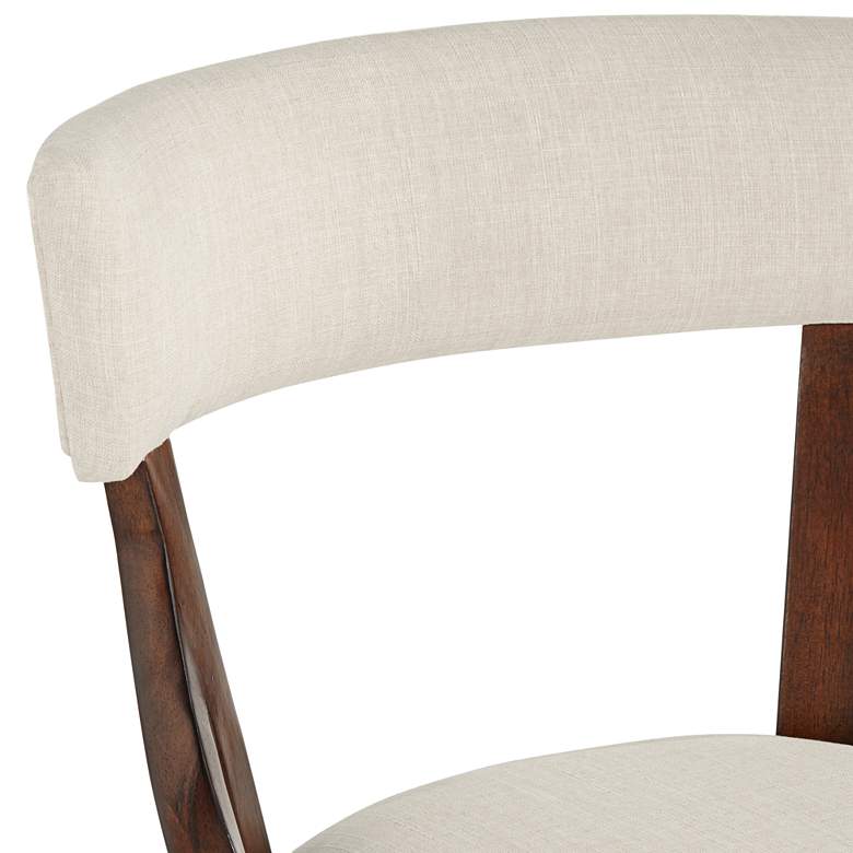 Image 3 55 Downing Street Lev 24" High Distressed Walnut Linen Counter Stool more views