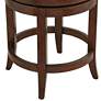 5_55 Downing Street Lev 24" High Distressed Walnut Linen Counter Stool more views