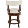 55 Downing Street Lev 24" High Distressed Walnut Linen Counter Stool
