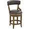 55 Downing Street Lev 24" Vintage Smoke Faux Leather Swivel Stool