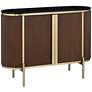 3_55 Downing Street Ludwig 47 1/4" Brown and Black Marble Accent Chest