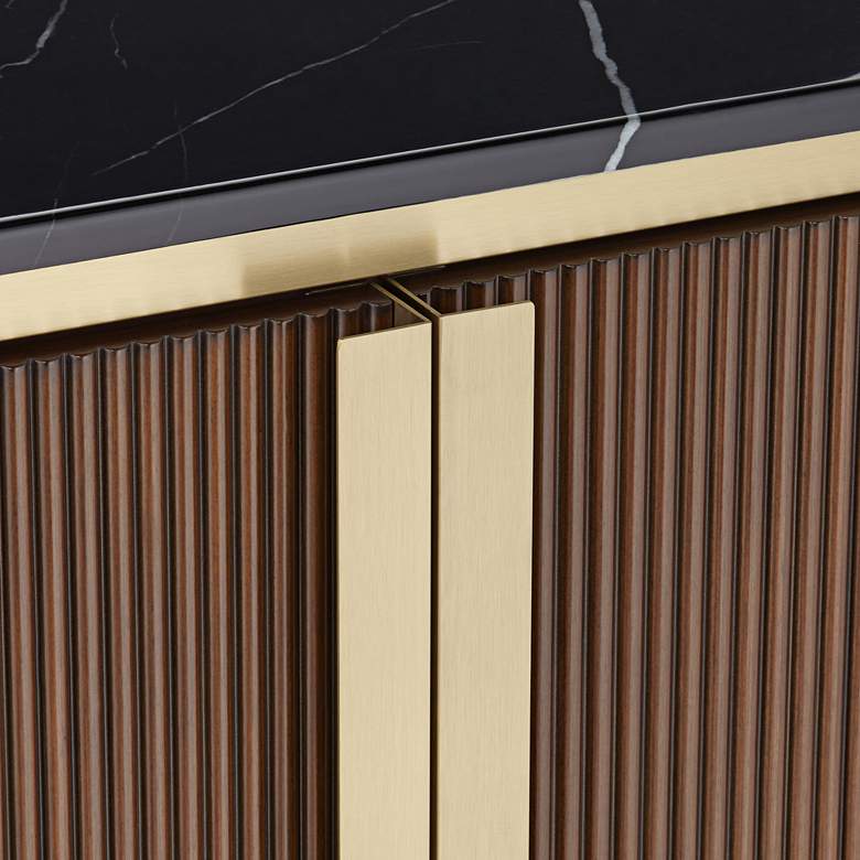 Image 5 55 Downing Street Ludwig 47 1/4" Brown and Black Marble Accent Chest more views
