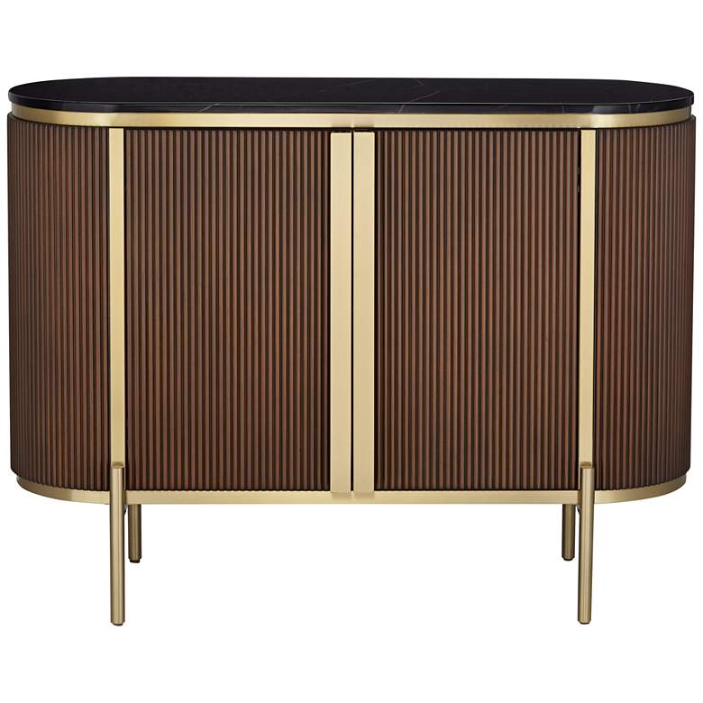 Image 7 55 Downing Street Ludwig 47 1/4" Brown and Black Marble Accent Chest more views
