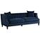 55 Downing Street Marilyn 93" Wide Blue Velvet Tufted Upholstered Sofa