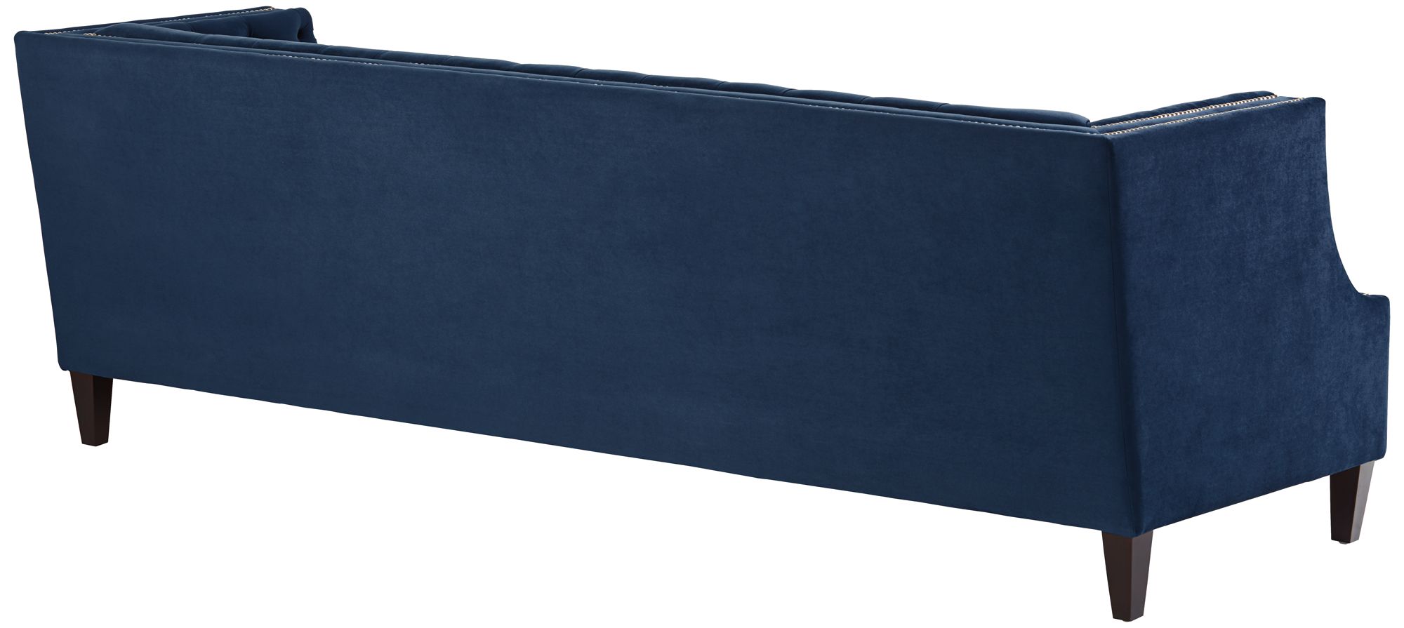 55 Downing Street Marilyn 93" Wide Blue Velvet Tufted Upholstered Sofa in scene