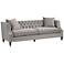 55 Downing Street Marilyn 93" Wide Tufted Taupe Gray Velvet Sofa