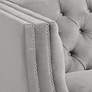 4_55 Downing Street Marilyn 93" Wide Tufted Taupe Gray Velvet Sofa more views