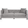 6_55 Downing Street Marilyn 93" Wide Tufted Taupe Gray Velvet Sofa more views