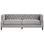 7_55 Downing Street Marilyn 93" Wide Tufted Taupe Gray Velvet Sofa more views