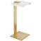 55 Downing Street Marten 10" Wide Gold and Acrylic Square Side Table