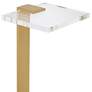 3_55 Downing Street Marten 10" Wide Gold and Acrylic Square Side Table more views