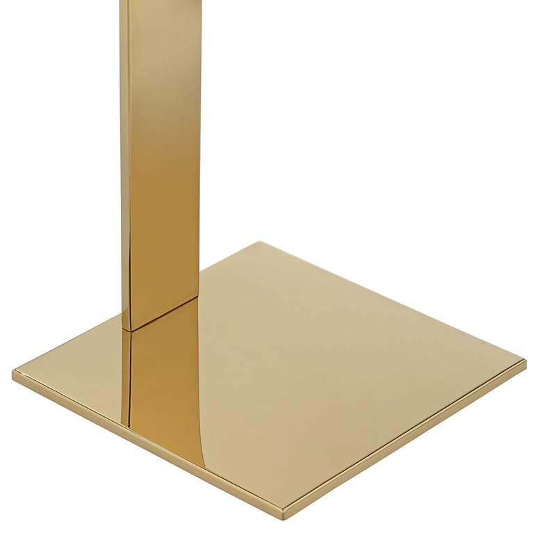 Image 4 55 Downing Street Marten 10" Wide Gold and Acrylic Square Side Table more views