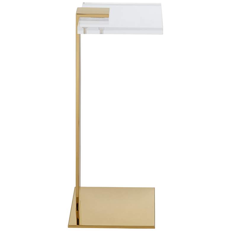 Image 6 55 Downing Street Marten 10" Wide Gold and Acrylic Square Side Table more views