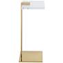 6_55 Downing Street Marten 10" Wide Gold and Acrylic Square Side Table more views