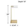 55 Downing Street Marten 10" Wide Gold and Acrylic Square Side Table