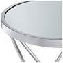 55 Downing Street Marty 17 1/2" Wide Silver Mirrored Hairpin End Table