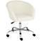 55 Downing Street Nash Creme Faux Leather Modern Adjustable Office Chair