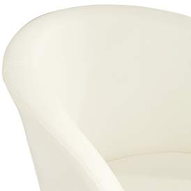 Image5 of 55 Downing Street Nash Creme Faux Leather Modern Adjustable Office Chair more views
