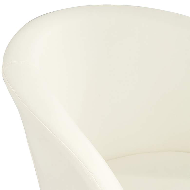 Image 5 55 Downing Street Nash Creme Faux Leather Modern Adjustable Office Chair more views