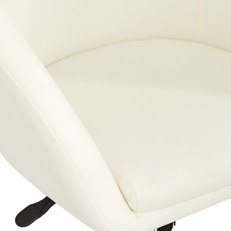 Image 6 55 Downing Street Nash Creme Faux Leather Modern Adjustable Office Chair more views