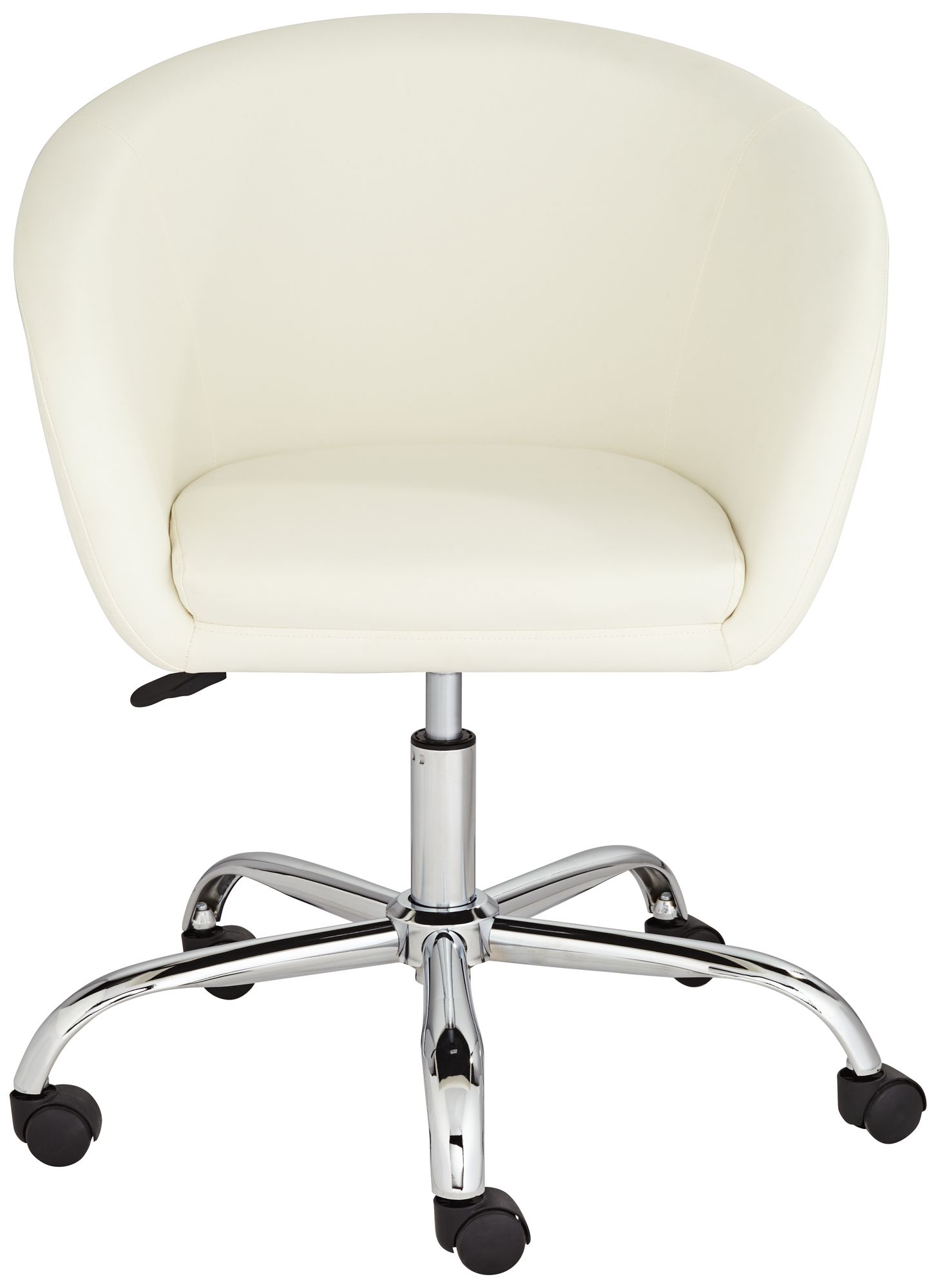 55 Downing Street Nash Creme Faux Leather Modern Adjustable Office Chair in scene