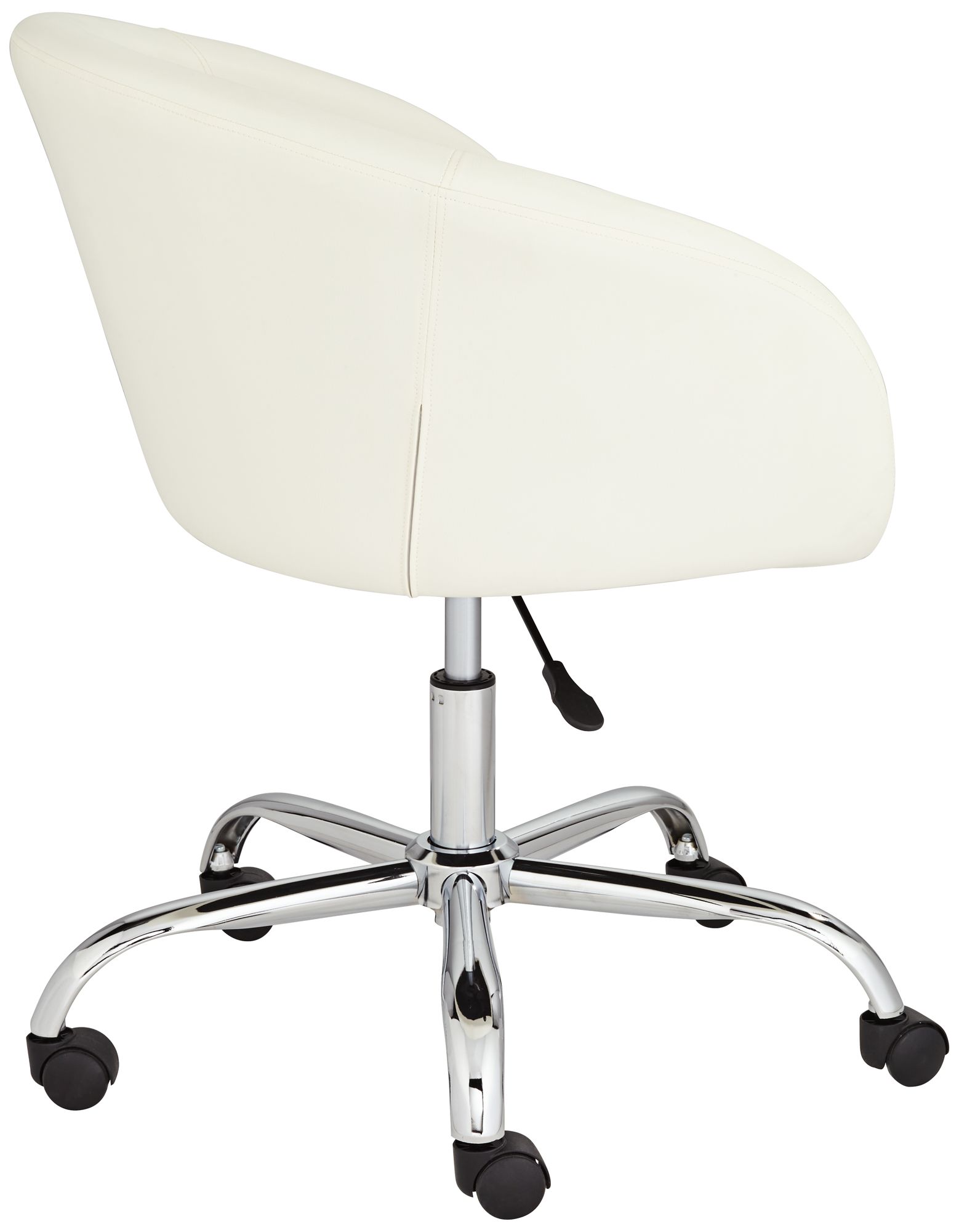 55 Downing Street Nash Creme Faux Leather Modern Adjustable Office Chair in scene