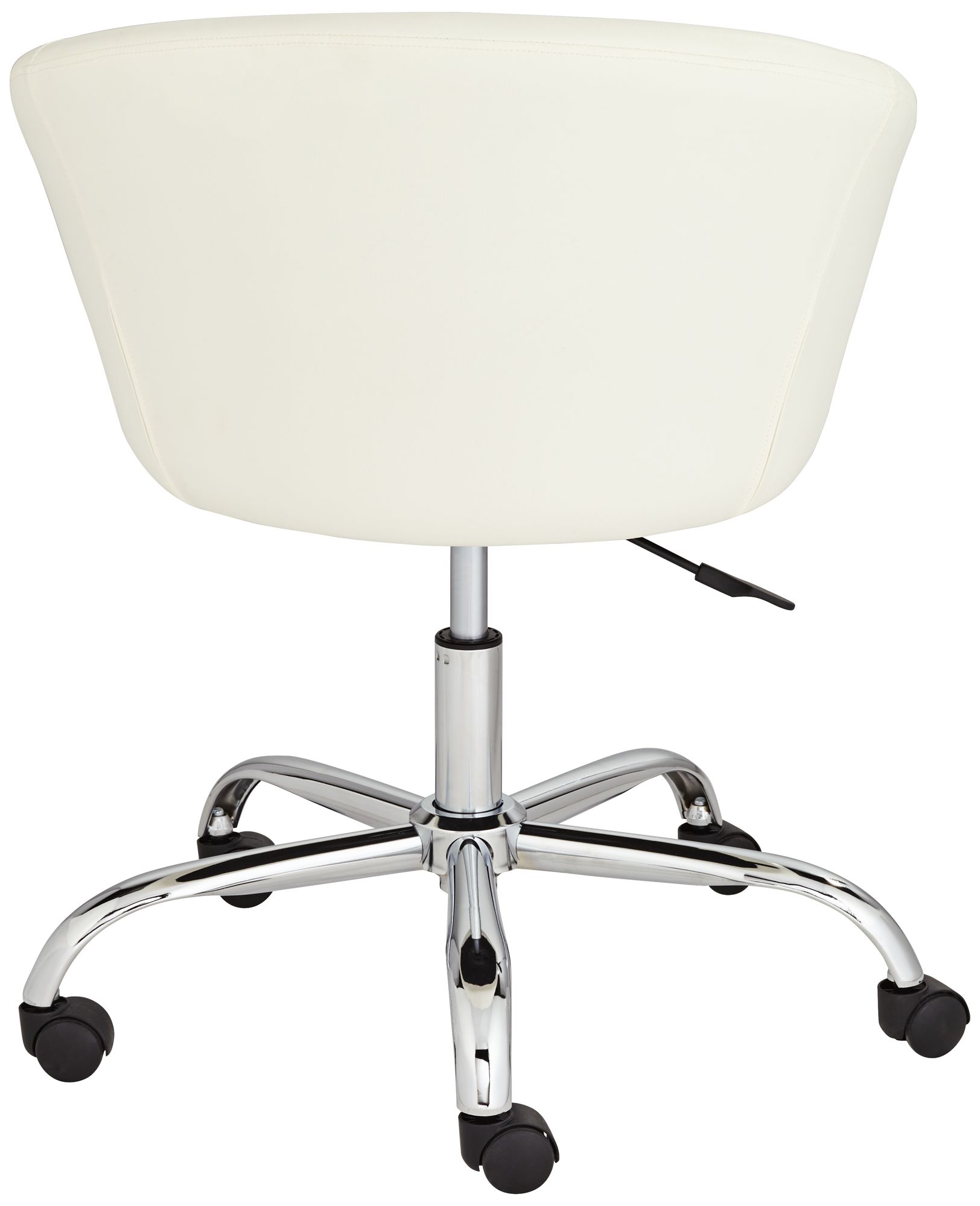 55 Downing Street Nash Creme Faux Leather Modern Adjustable Office Chair in scene