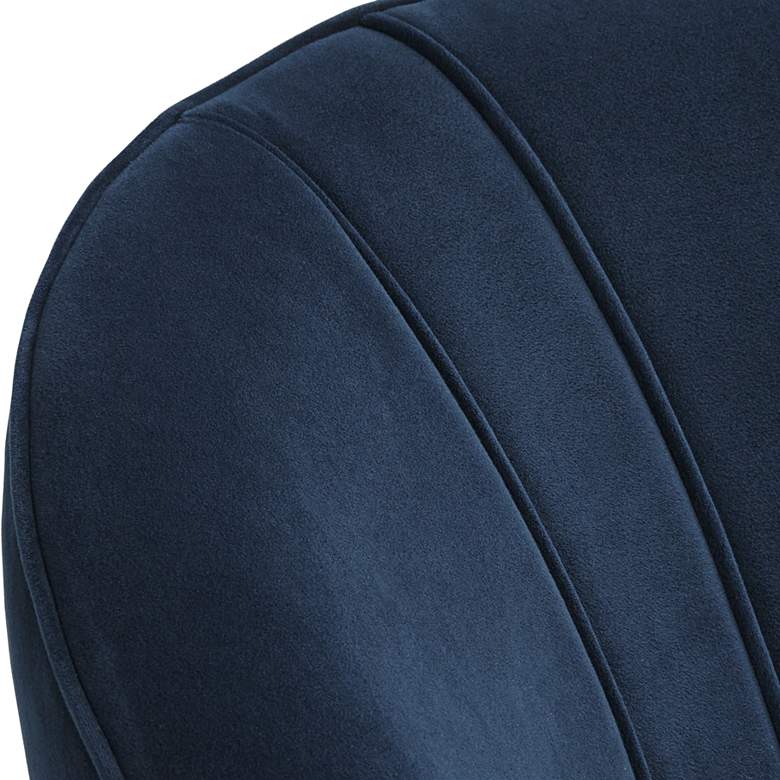 Image 3 55 Downing Street Nebbia 31" Wide Navy Velvet Accent Chair with Pillow more views