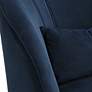 4_55 Downing Street Nebbia 31" Wide Navy Velvet Accent Chair with Pillow more views