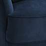 5_55 Downing Street Nebbia 31" Wide Navy Velvet Accent Chair with Pillow more views