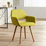 55 Downing Street Nelson Green Fabric Mid-Century Modern Dining Chair