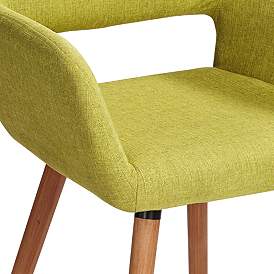 Image5 of 55 Downing Street Nelson Green Fabric Mid-Century Modern Dining Chair more views