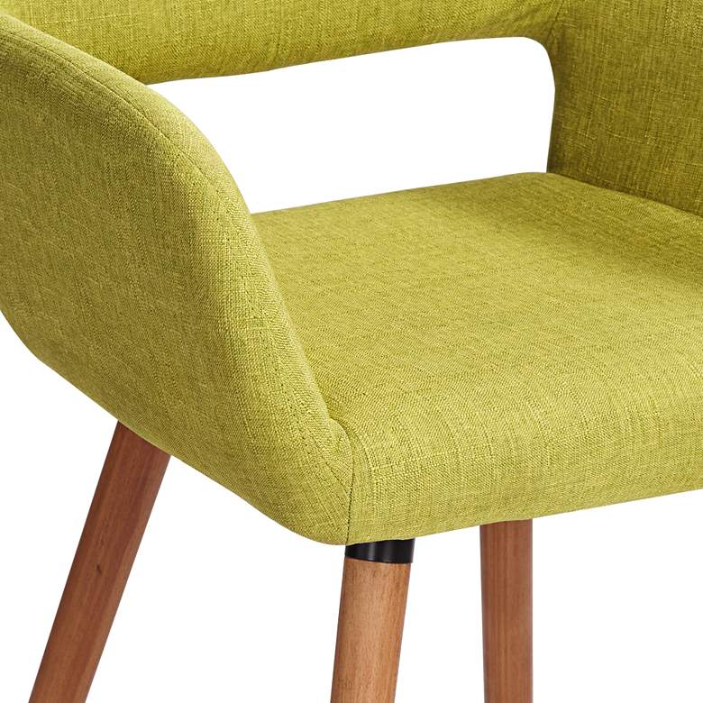 Image 5 55 Downing Street Nelson Green Fabric Mid-Century Modern Dining Chair more views