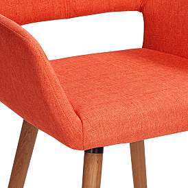 Image5 of 55 Downing Street Nelson Orange Fabric Mid-Century Modern Dining Chair more views