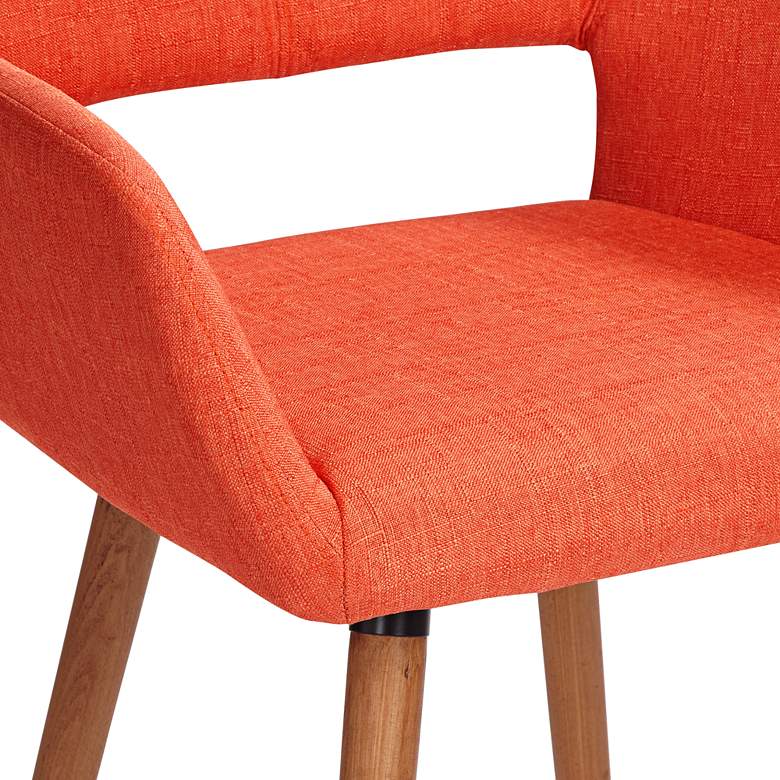 Image 5 55 Downing Street Nelson Orange Fabric Mid-Century Modern Dining Chair more views