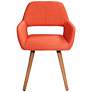 55 Downing Street Nelson Orange Fabric Mid-Century Modern Dining Chair