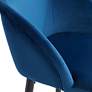 4_55 Downing Street Nigel 29" Modern Blue Velvet Luxe Barstool more views