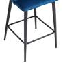 5_55 Downing Street Nigel 29" Modern Blue Velvet Luxe Barstool more views