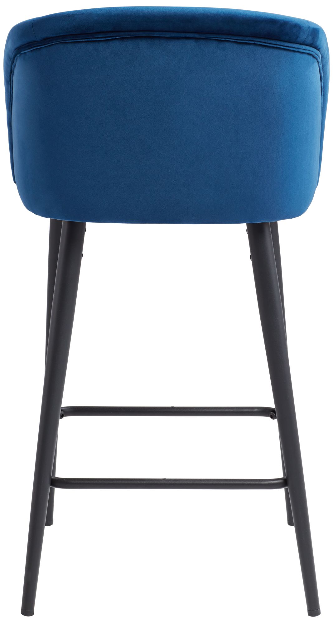 55 Downing Street Nigel 29" Modern Blue Velvet Luxe Barstool