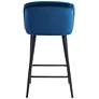 55 Downing Street Nigel 29" Modern Blue Velvet Luxe Barstool