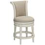 2_55 Downing Street Oliver 24 1/2" Cream Scroll Swivel Counter Stool